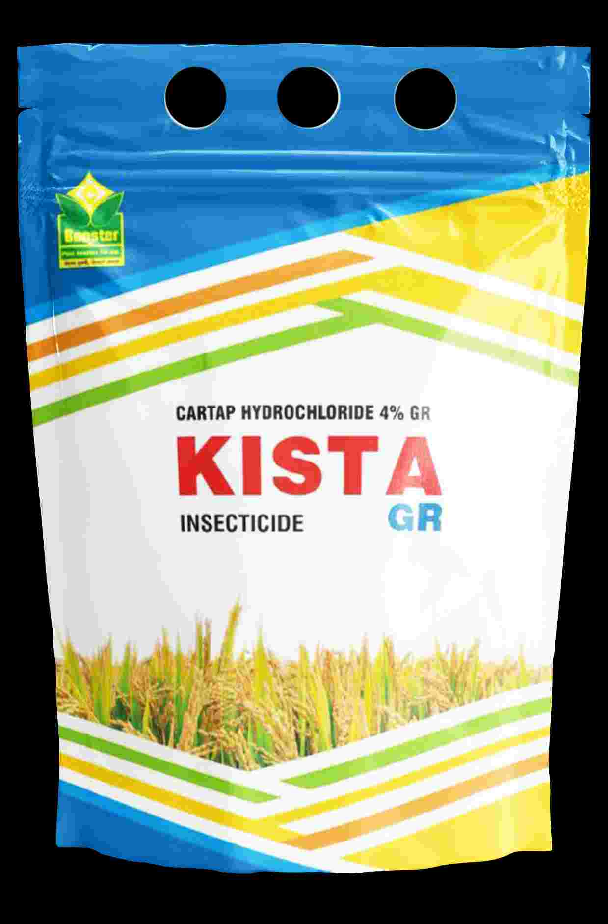 Brand Name - Kista GR, Company Name - Booster Plant Genetics, Cartap Hydrochloride 4% GR,  SYSTEMIC INSECTICIDE WITH STOMACH AND CONTACT ACTION